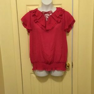 New Direction Woman Ruffled Pullover Top